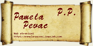 Pamela Pevac vizit kartica